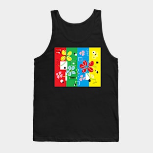 Color Block Blossoms Tank Top